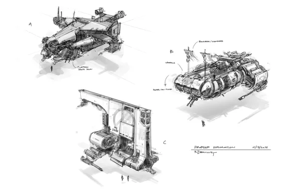 Aircraft, people, models, Sketches