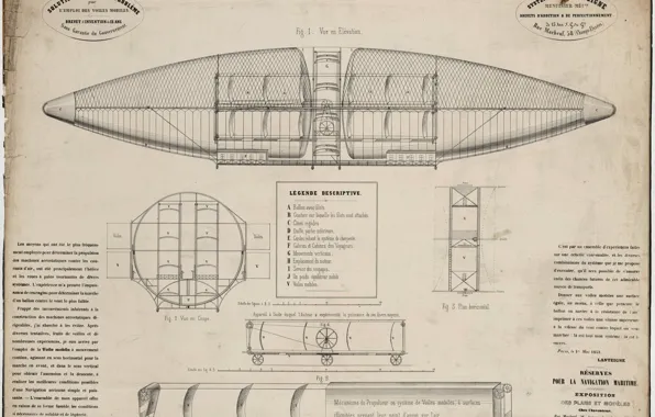 Картинка чертеж, Montgolfiere, Navigation aerienne