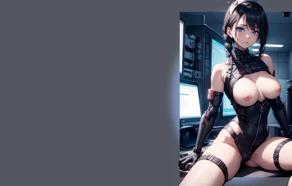 Girl, hot, sexy, nipples, boobs, anime, pretty, erotic