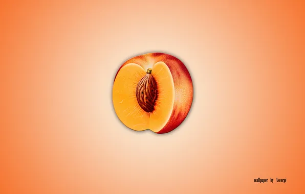 Картинка еда, минимализм, персик, peach
