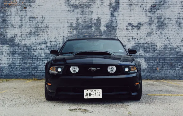 Черный, фары, Ford, мустанг, Ford Mustang, black, форд