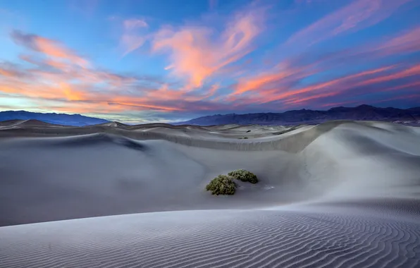 Картинка Небо, Облака, Горизонт, Калифорния, Красота, California, Долина Смерти, Национальный парк