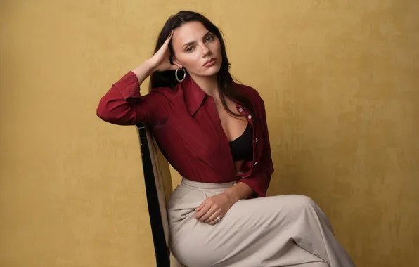 Взгляд, поза, макияж, фигура, актриса, Дафни Кин, Dafne Keen