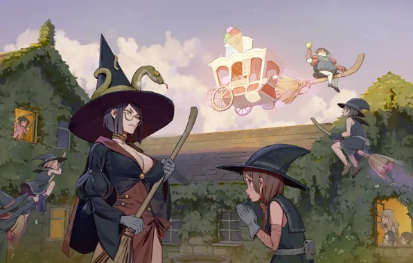 Hat, anime, school, asian, manga, sensei, witch, oriental