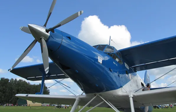 Небо, самолет, облако, ангар, пропеллер, ан-2