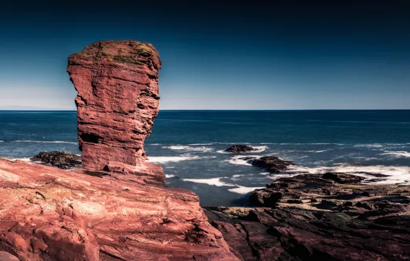 Картинка море, побережье, Шотландия, Scotland, Angus, Seaton Cliffs