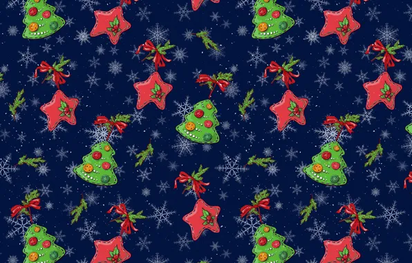 Фон, Рождество, Новый год, christmas, background, pattern, елочка, merry