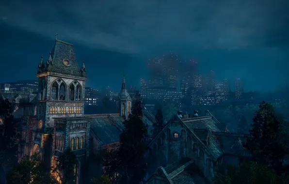 Ночь, тучи, город, Uncharted 4: A Thief's End