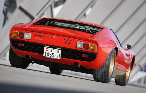 Цвет, Авто, Lamborghini, Машина, Классика, 1971, Фары, Автомобиль
