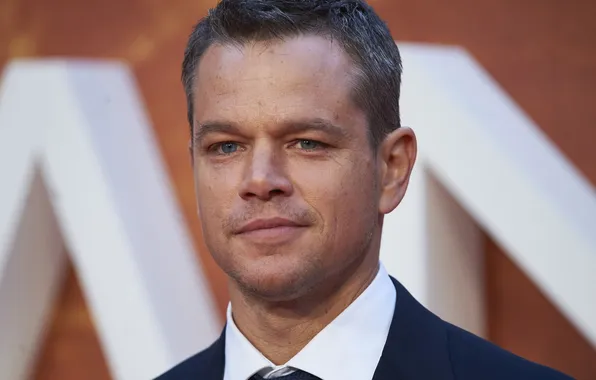 Фон, портрет, костюм, актёр, Мэтт Дэймон, Matt Damon