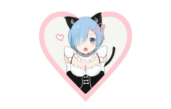 Kawaii, anime, maid, bishojo, seifuku, Rem, light novel, japonese