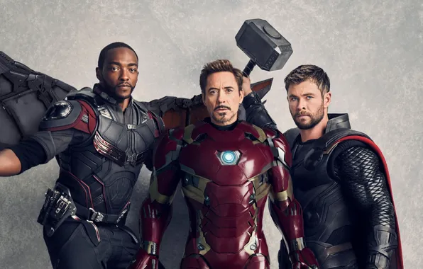 Фильм, парни, персонажи, 2018, Тор, Тони Старк, Avengers: Infinity War