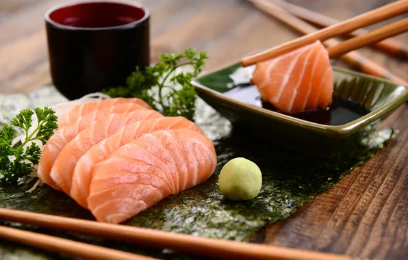 Рыба, палочки, японская кухня, parsley, Japanese cuisine, зелень петрушки, fish sticks