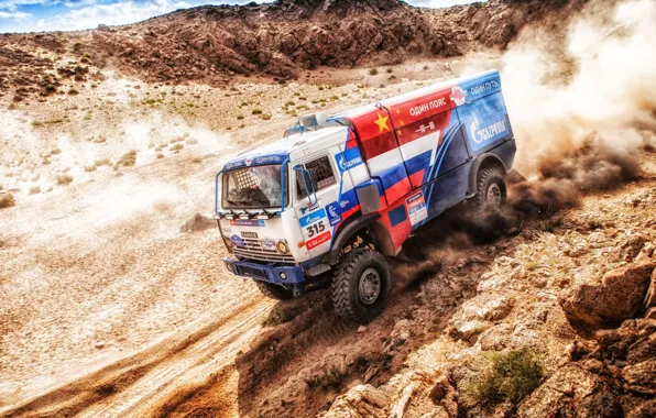 Спорт, Скорость, Грузовик, Гонка, Мастер, Россия, Kamaz, Rally