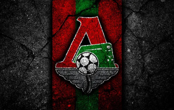 Логотип, logo, футбольный клуб, football club, Lokomotiv Moscow, Локомотив Москва