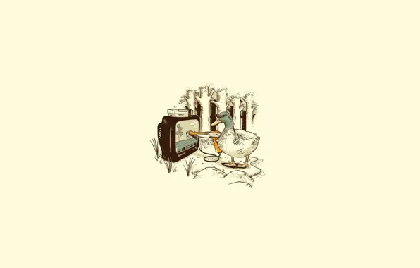 Лес, пистолет, телевизор, нинтендо, nintendo, утка, Dendy, Duck