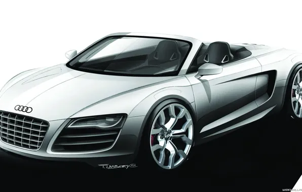 Car, машина, Audi, sketch, cabrio