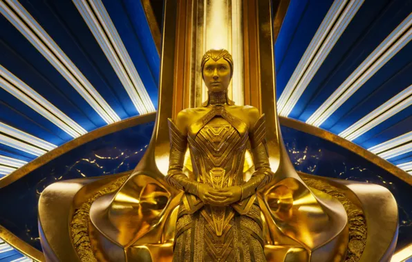 Cinema, golden, woman, yellow, alien, blue, movie, film