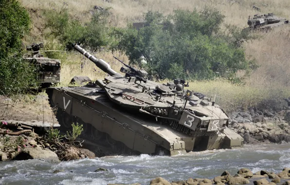 Картинка грязь, танк, боевой, Меркава, основной, Израиля, Merkava-IIID
