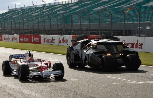 Картинка car, Toyota, the, Batmobile, from, at Silverstone, with, The Dark Knight movie