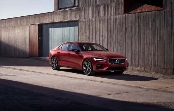 Volvo, Вольво, 2018, спортивный седан, Volvo S60, Red metallic