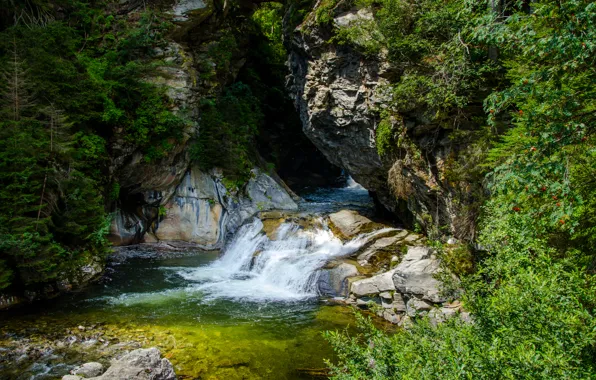 Картинка природа, река, водопад, river, nature, Waterfall