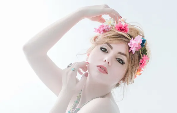 Взгляд, девушка, фон