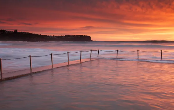 Море, пейзаж, закат
