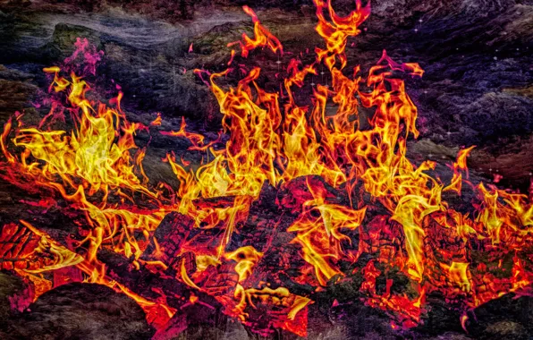 Огонь, Фотошоп, Фильтр