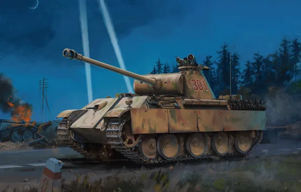 Германия, танк, вермахт, средний, панцерваффе, Pz.Kpfw.V Panther Ausf.G