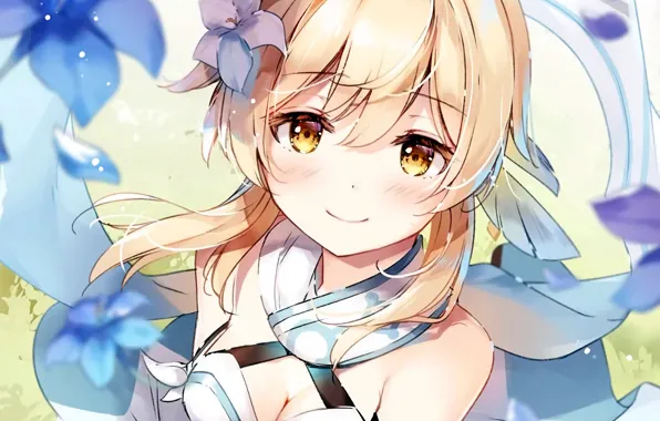 Girl, sexy, cleavage, long hair, boobs, anime, beautiful, pretty