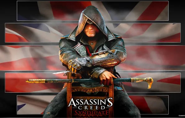 Картинка флаг, ассасин, Джейкоб Фрай, Assassin's Creed Syndicate