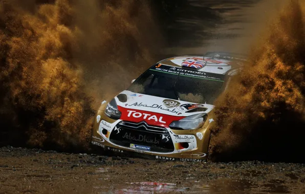 Картинка Citroen, Брызги, DS3, WRC, Rally, Ралли, Kris Meeke