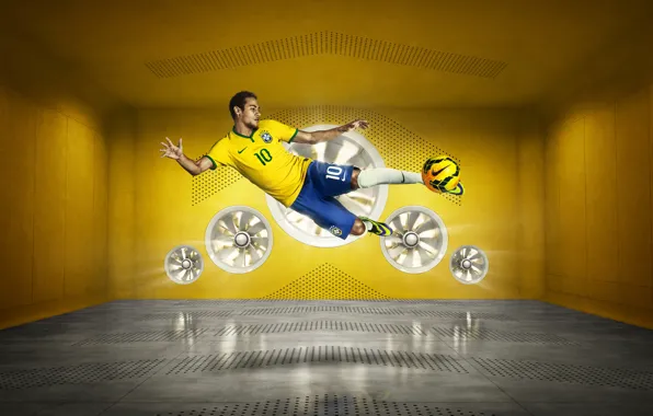 Спорт, Футбол, Форма, Бразилия, Сантос, Найк, Неймар, NIKE
