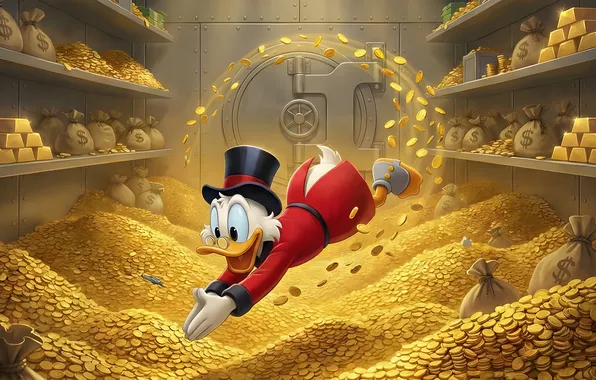 Картинка gold, money, Scrooge McDuck