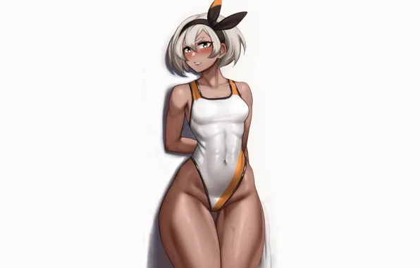Girl, sexy, anime, beautiful, short hair, pretty, swimsuit, Pokemon