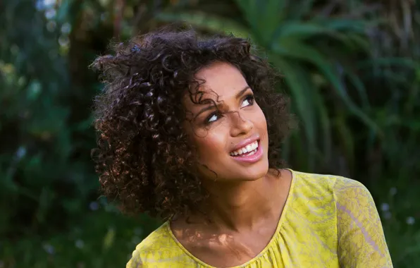 Девушка, улыбка, актриса, Gugu Mbatha-Raw