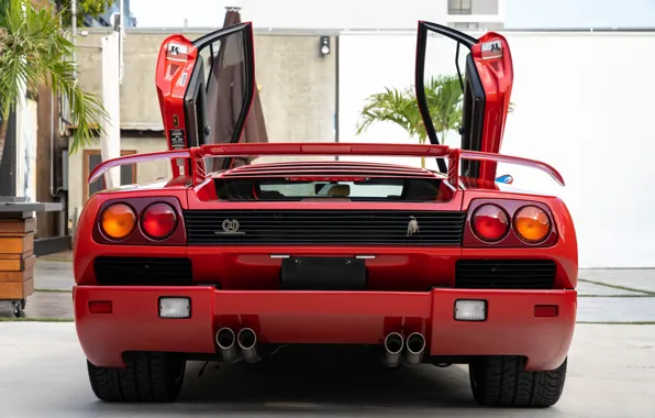 Картинка Lamborghini, Diablo, rear view, Lamborghini Diablo SE30