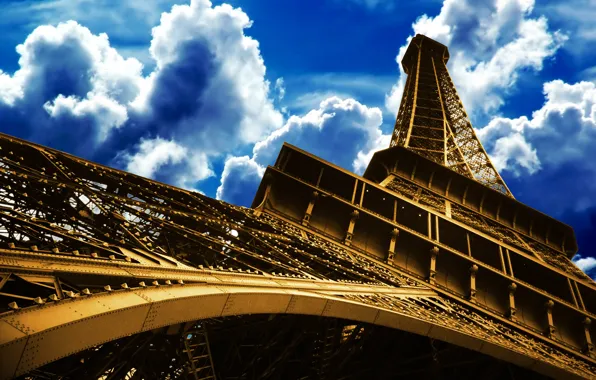 Небо, Франция, Париж, башня