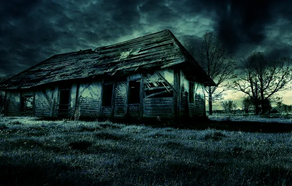 Dark, house, old, scary