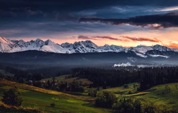Картинка горы, природа, долина
