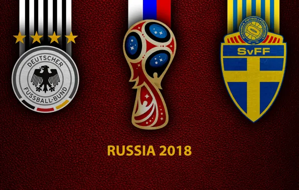 Wallpaper, sport, logo, football, FIFA World Cup, Russia 2018, Germany vs Sweden