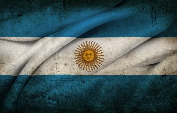 Картинка Солнце, флаг, старый, Аргентина