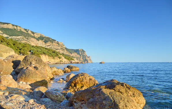 Море, пляж, пейзаж, крым, Балаклава