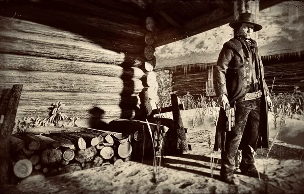 HDR, Gun, Game, Man, UHD, Bandit, Red Dead Redemption 2, Xbox One X
