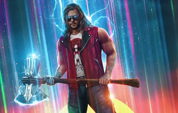Молния, герой, мужчина, Тор, Chris Hemsworth, Thor Love And Thunder