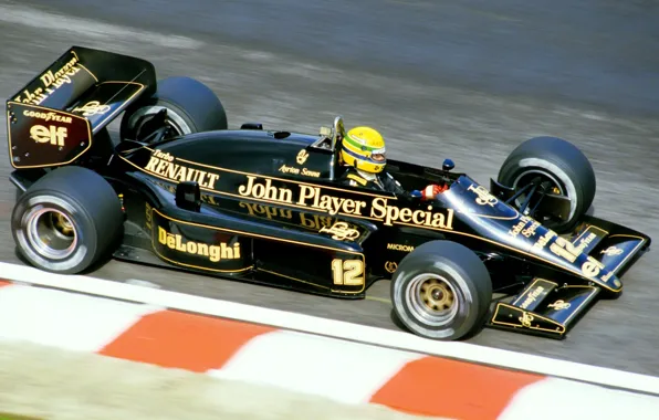 Картинка Lotus, Лотус, гоночный болид, 1985, Aytron Senna, Айтрон Сенна, гоньщик, 97T