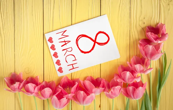 Картинка цветы, тюльпаны, love, 8 марта, pink, romantic, tulips, gift