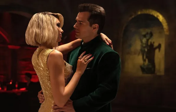 Фильм, кадр, пара, двое, боевик, Henry Cavill, Генри Кавилл, Дуа Липа