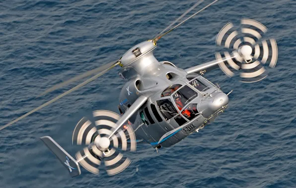 Картинка полет, вертолёт, экспериментальный, гибридный, Eurocopter X3